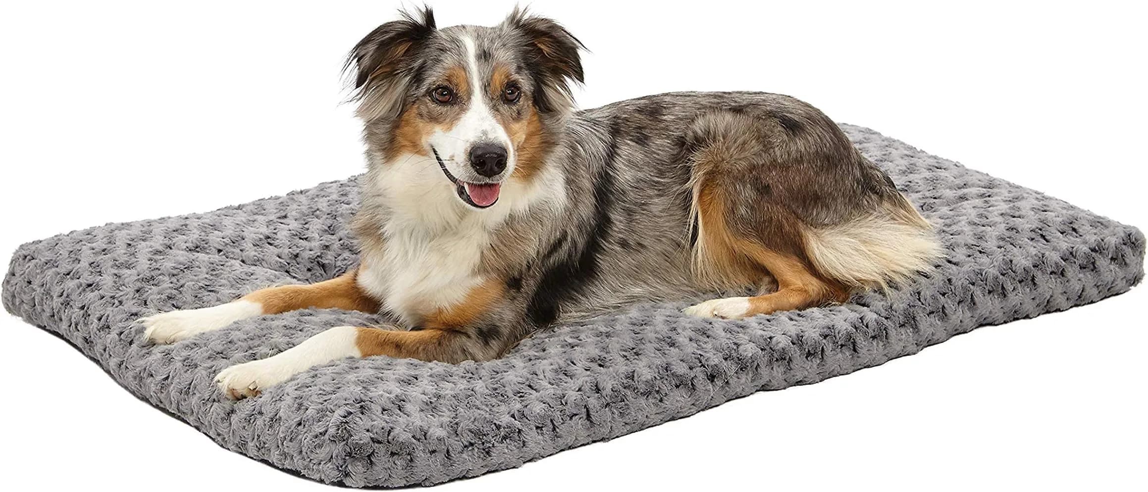 MidWest Homes for Pets Medium Mocha Ombré Swirl Plush Pet Bed 71cm x 51cm (28" x 20") | Cozy Crate Mat for Dogs & Cats — Mocha