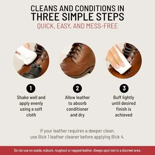 Bickmore Bick 4 Leather Conditioner & Cleaner 8 oz (237 ml) | Won't Darken Finished Leather thumbnail 4