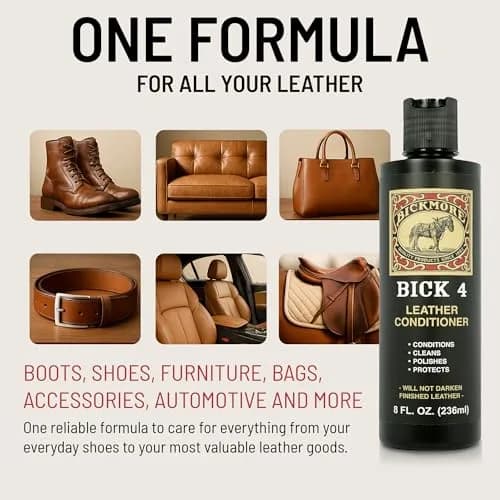 Bickmore Bick 4 Leather Conditioner & Cleaner 8 oz (237 ml) | Won't Darken Finished Leather thumbnail 2