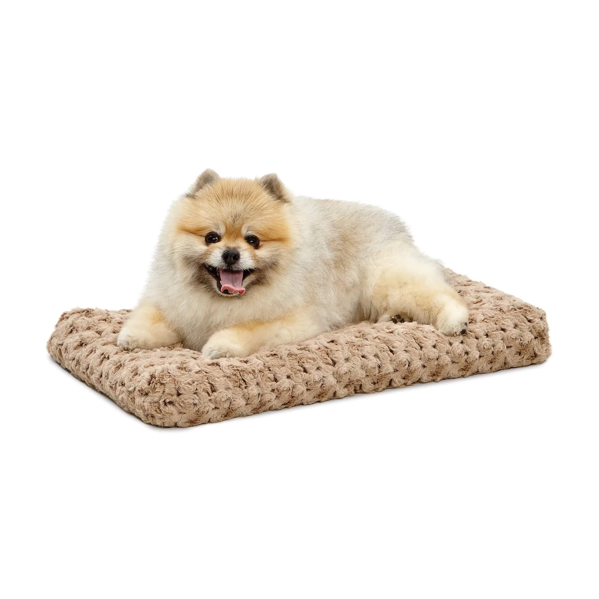 MidWest Homes for Pets XS QuietTime Deluxe Mocha Ombré Swirl Plush Pet Bed | Machine Washable, Non-Skid Bottom, Soft Crate Mat for 22-inch Crates - main product image