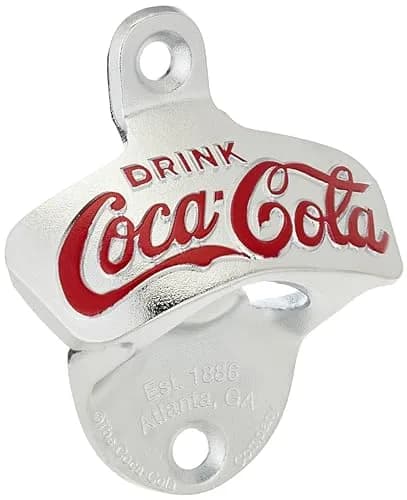TableCraft Coca-Cola Wall Mount Bottle Opener Small | Classic 1929 Design, Die-Cast Metal thumbnail 1