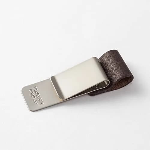 Midori Traveler's Notebook Pen Holder M Brown | Clip-on Leather Organizer for Pens up to 12mm thumbnail 3