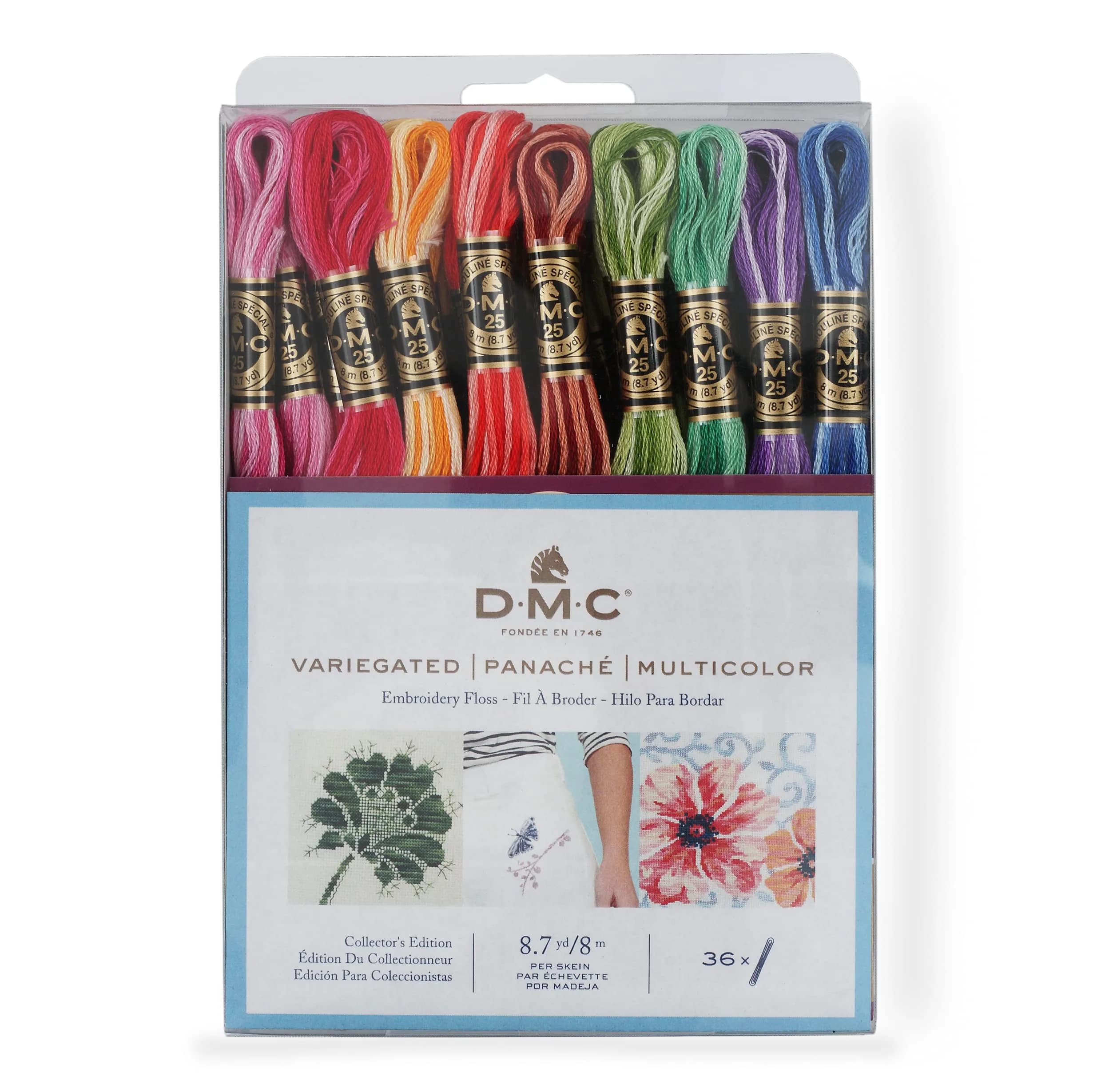 DMC Variegated Embroidery Floss Pack - 36 Skeins (8.7 Yards Each) | 310+ Total Yards for Detailed Needlework