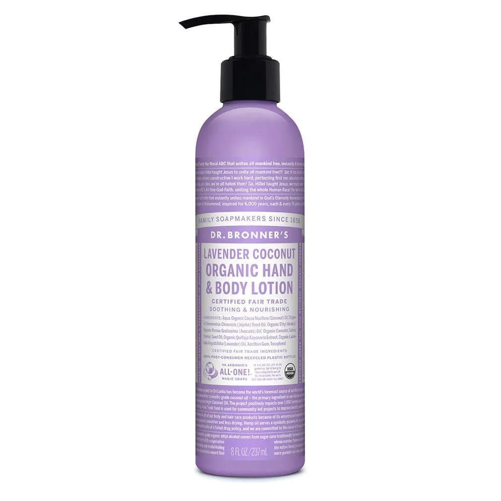 Dr. Bronner's Organic Peppermint Lotion 237ml (8 Fl Oz) | USDA Organic & Fair Trade Moisturizer — P397