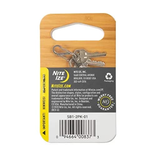 Nite Ize S-Biner Dual Carabiner Stainless Steel Size 1 Black 2-Pack | Secure Dual Gate Clip for Keys & Gear thumbnail 5