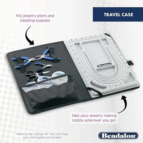 Beadalon 20-inch Straight Bead Board with Storage Bins | Jewelry Making & Bracelet Design Tool thumbnail 5
