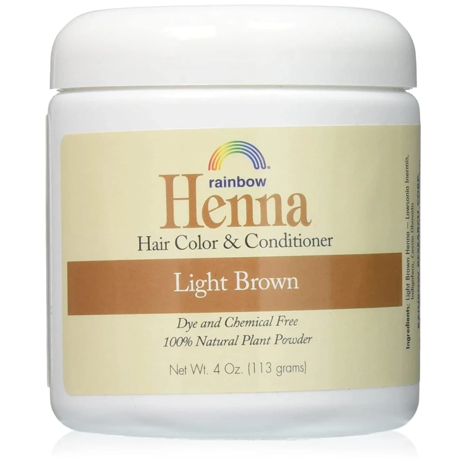 Rainbow Research Persian Light Brown Henna Hair Color 16 oz (454 g) | Natural Plant-Based Dye