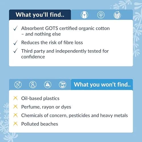 natracare Organic Tampons 20 Count | All Cotton, Unscented, Non-Applicator thumbnail 3