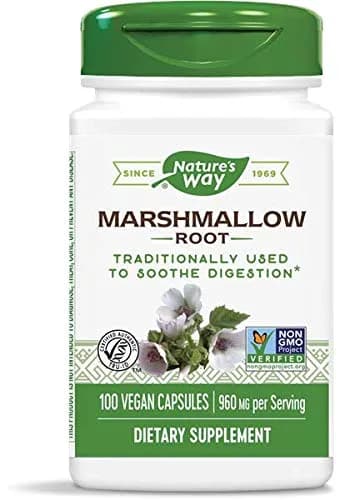 Nature's Way Marshmallow Root 480 mg 100 Capsules (200 Count Total) | Herbal Supplement for Digestive & Urinary Support thumbnail 1