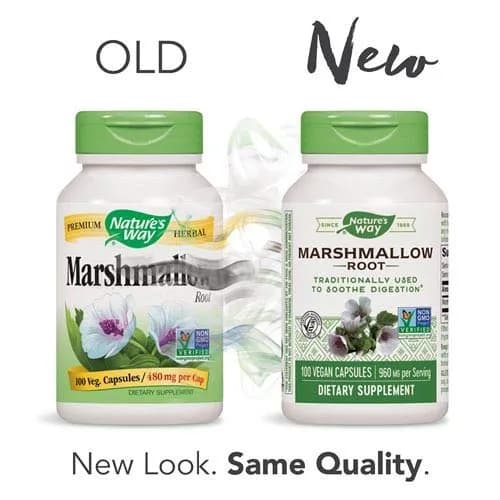 Nature's Way Marshmallow Root 480 mg 100 Capsules (200 Count Total) | Herbal Supplement for Digestive & Urinary Support thumbnail 3