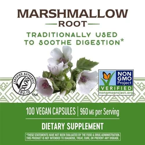 Nature's Way Marshmallow Root 480 mg 100 Capsules (200 Count Total) | Herbal Supplement for Digestive & Urinary Support thumbnail 9