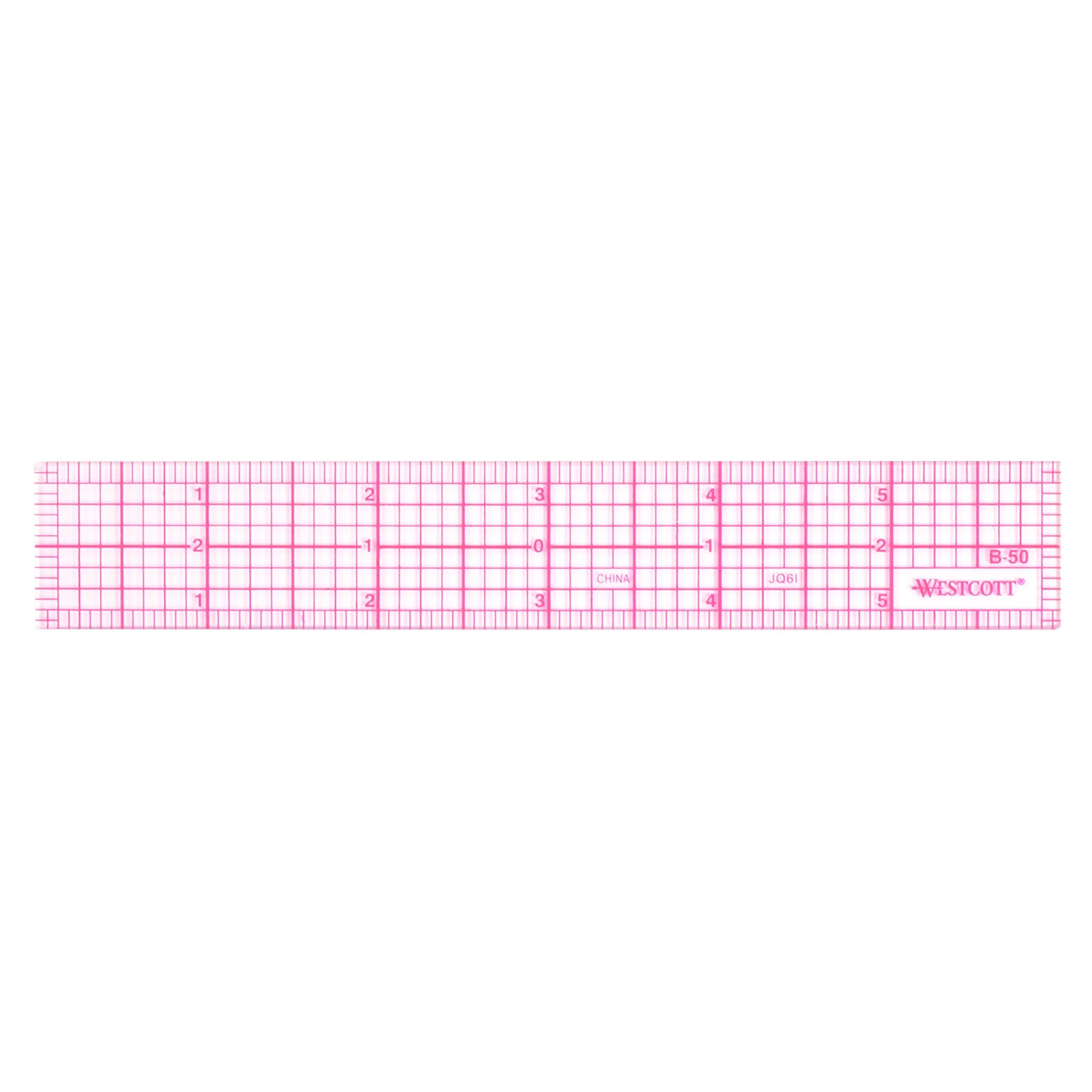 Westcott 6-Inch Beveled Transparent Ruler (B-50) 15.24 cm (6 in) | Accurate Drafting Tool