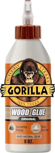 Gorilla Wood Glue, Fast Clamp, Water Resistant PVA, 236.6ml (8 fl oz) | Bonds Wood for Indoor & Outdoor Projects thumbnail 1