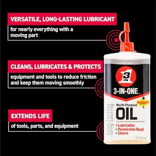 3-IN-ONE Multi-Purpose Oil 8 OZ (236 ml) | Lubricates, Cleans, Protects Against Rust thumbnail 3