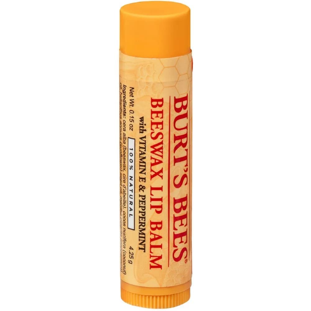 Burt's Bees Original Beeswax Moisturizing Lip Balm 0.15 Oz | Nourishes Dry Lips with Vitamin E & Peppermint — Peppermint