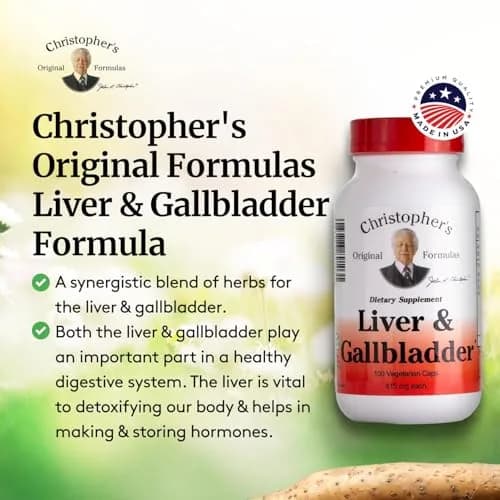 Christopher's Original Formulas Liver & Gallbladder Formula Capsules - Gallbladder Support with Digestive Enzymes - Natural Herbs - Pack of 12 (100 Count) thumbnail 4