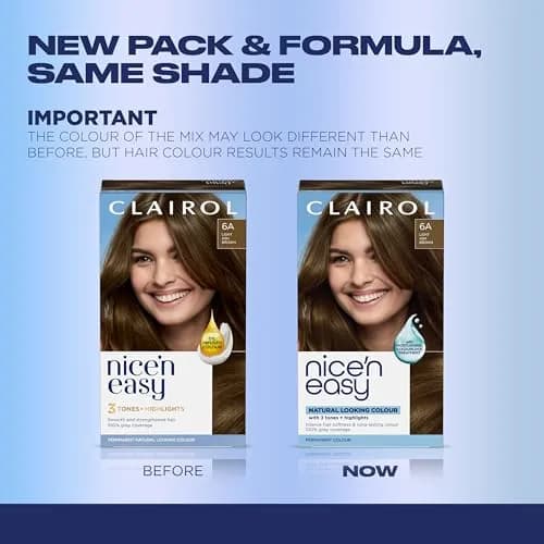 Clairol Nice'n Easy Permanent Hair Dye 6A Light Ash Brown, 6.26 Fl Oz (Pack of 3) thumbnail 2