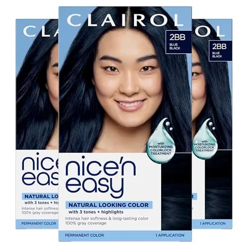Clairol Nice'n Easy 2BB Blue Black Permanent Hair Dye - 6.26 Fl Oz (Pack of 3) thumbnail 1