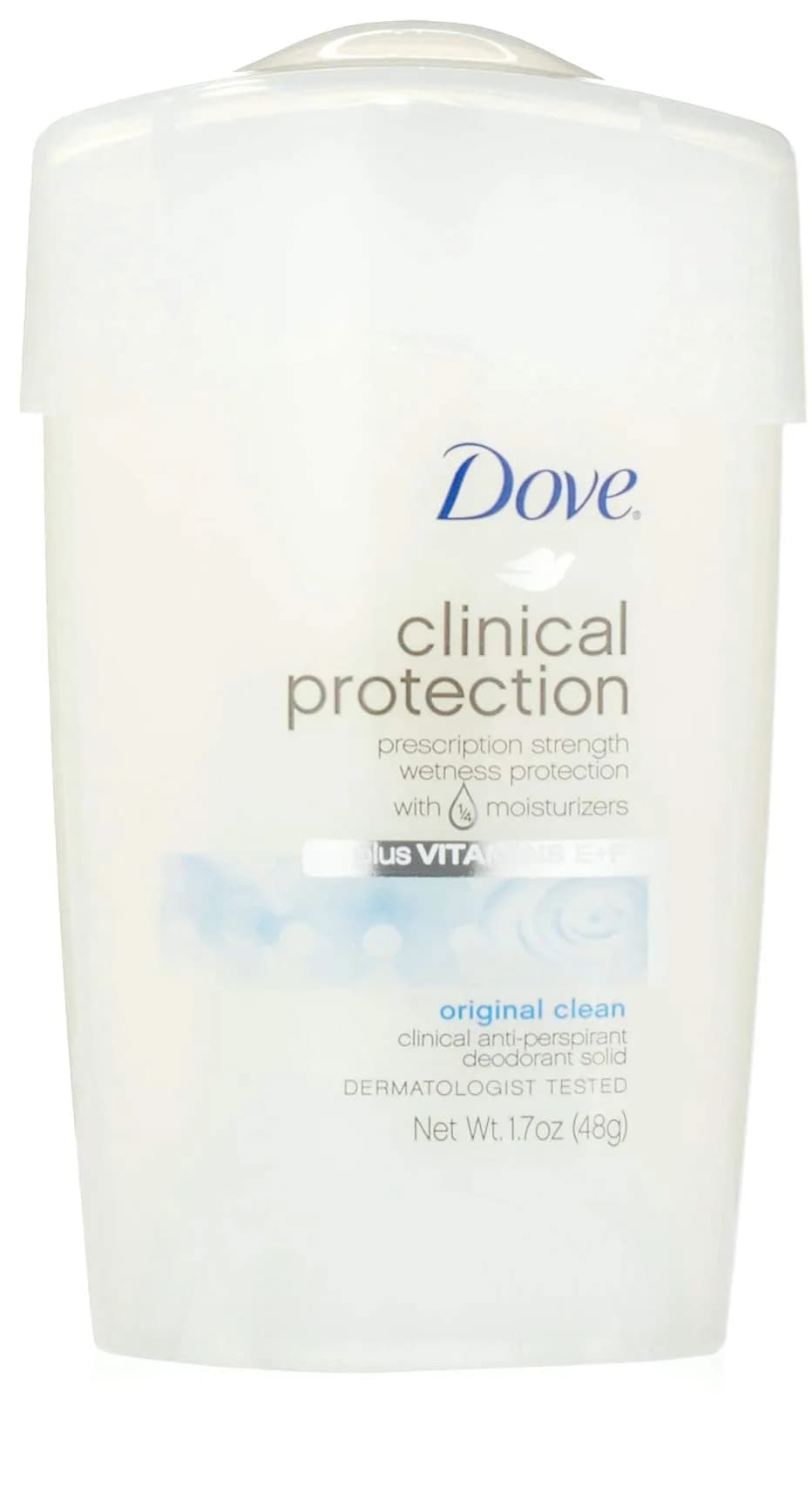Dove Clinical Protection Deodorant Stick Original Clean 1.7 Oz | Prescription-Strength Odor & Wetness Control - main product image
