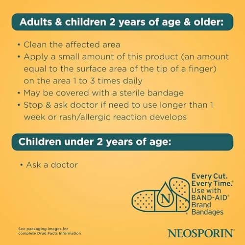 Neosporin Original First Aid Antibiotic Ointment 1 Oz | Triple Antibiotic Formula for Minor Wounds & Scars thumbnail 6