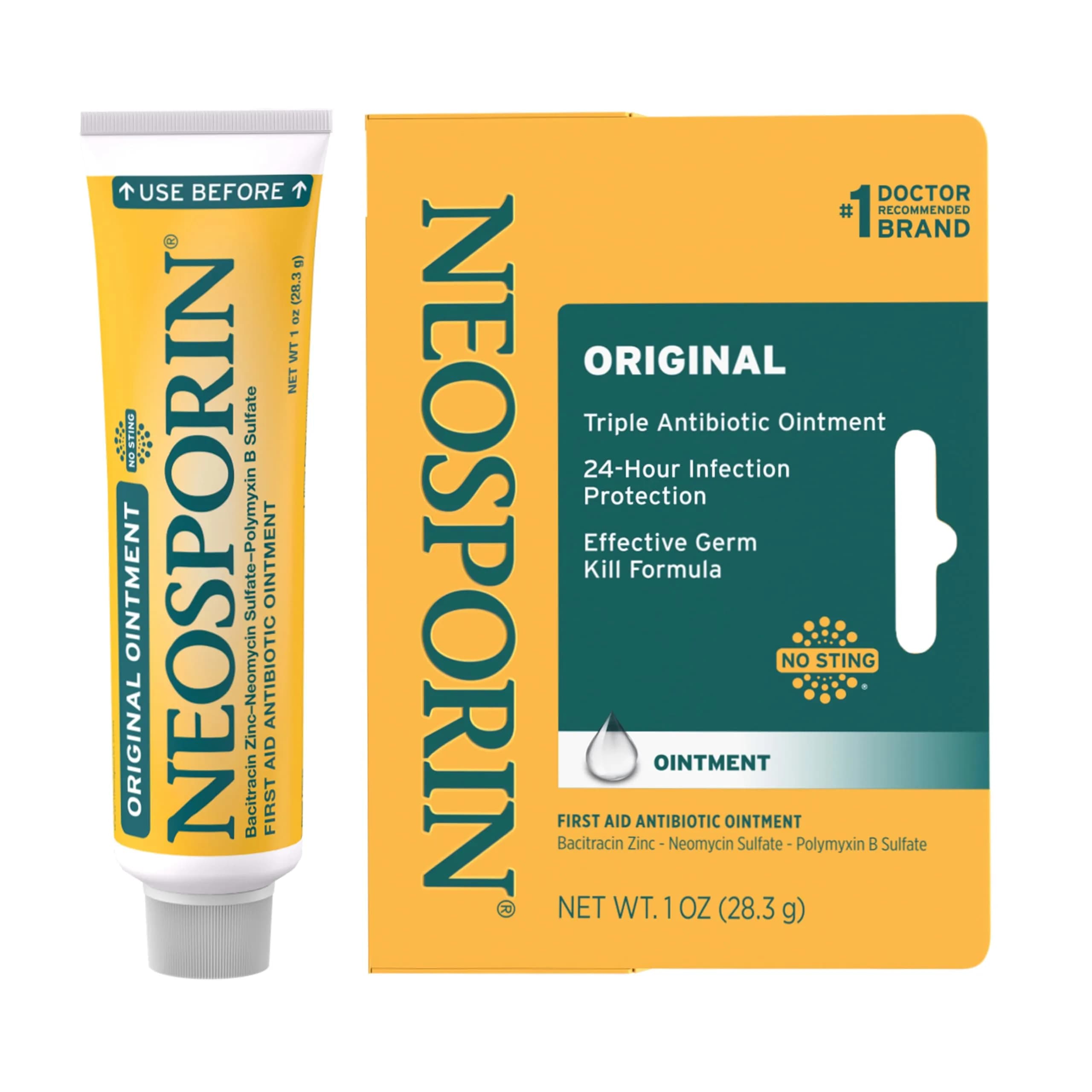 Neosporin Original First Aid Antibiotic Ointment 1 Oz | Triple Antibiotic Formula for Minor Wounds & Scars