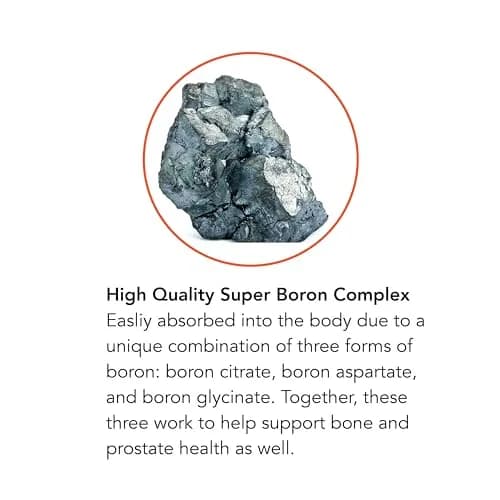 Botanic Choice Super Boron Complex 3mg Bone Support Supplement, 90 Capsules | Supports Bone & Prostate Health thumbnail 5
