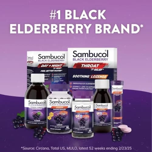 Sambucol Cold and Flu Relief Tablets - 30 Count | Fast-Dissolving Elderberry Remedy for Adults & Kids thumbnail 6