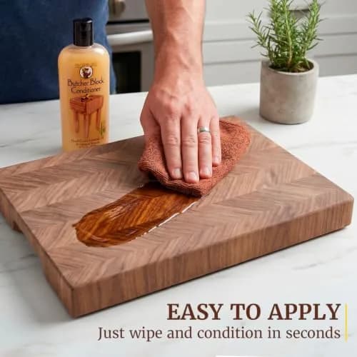 Howard Butcher Block Conditioner & Food Grade Mineral Oil 12 Fl Oz | Revitalizes & Protects Wooden Kitchenware thumbnail 3