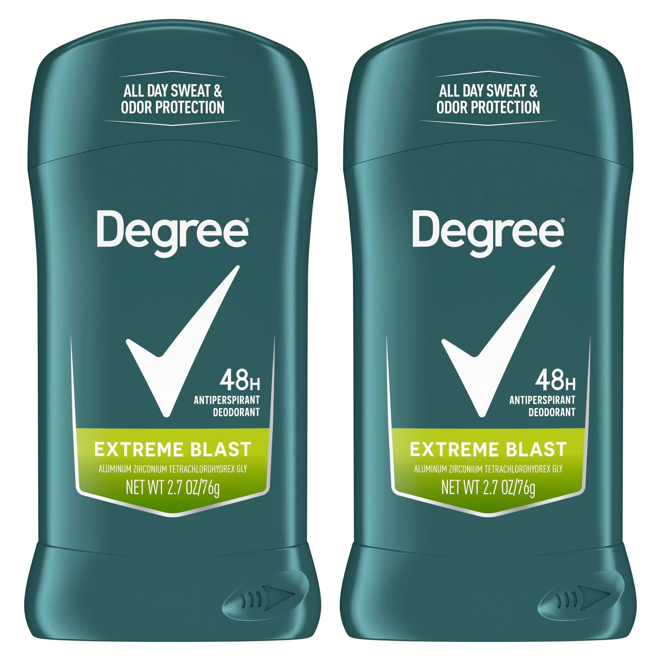 Degree Men Original Antiperspirant Deodorant 48-Hour Odor Protection Extreme Blast Mens Deodorant Stick 2.7 oz (76.5g) | Sweat & Odor Protection - main product image