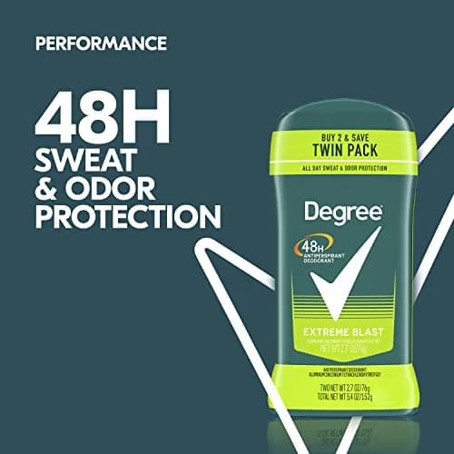 Degree Men Original Antiperspirant Deodorant 48-Hour Odor Protection Extreme Blast Mens Deodorant Stick 2.7 oz (76.5g) | Sweat & Odor Protection thumbnail 3