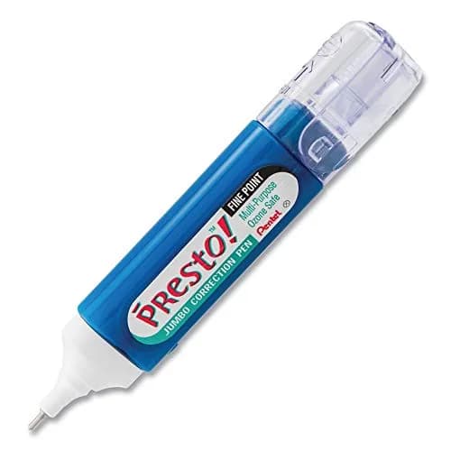 Pentel Presto Correction Pen 12ml (0.4 Fl Oz) | Fine Point Metal Tip for Precision thumbnail 1