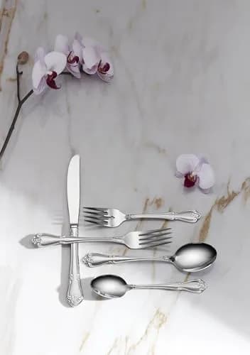 Oneida True Rose Teaspoons Silverware Set for 4 | Vintage Design, Dishwasher Safe thumbnail 4