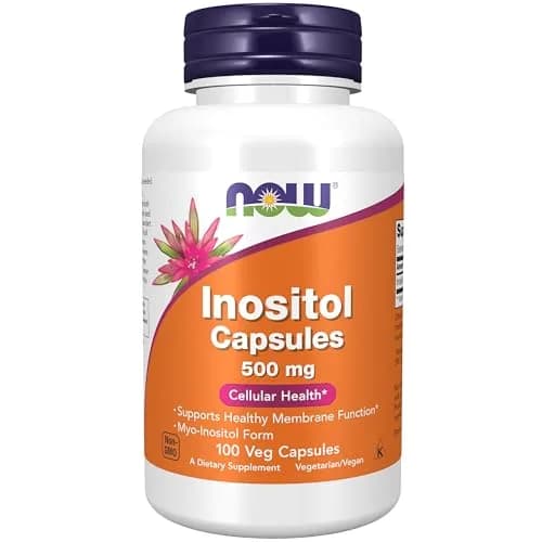 NOW Foods Foods Inositol 500mg | Cell Membrane Support, Vegetarian Capsules (100 Count x 3) thumbnail 2