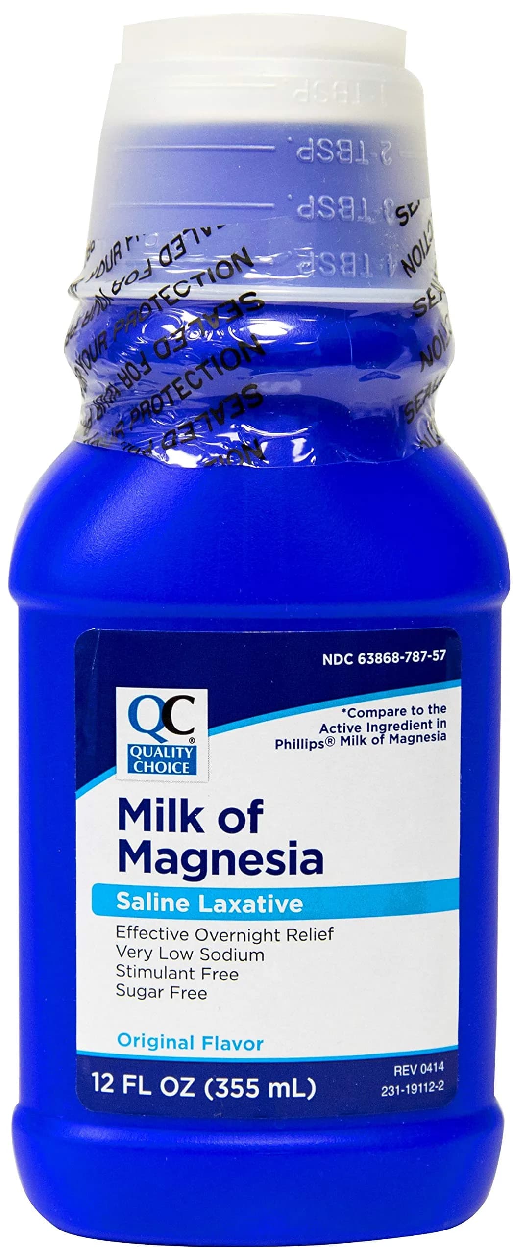 Quality Choice Milk Of Magnesia Original Flavor 12 Fl Oz (355ml) | Effective overnight laxative & antacid - main product image