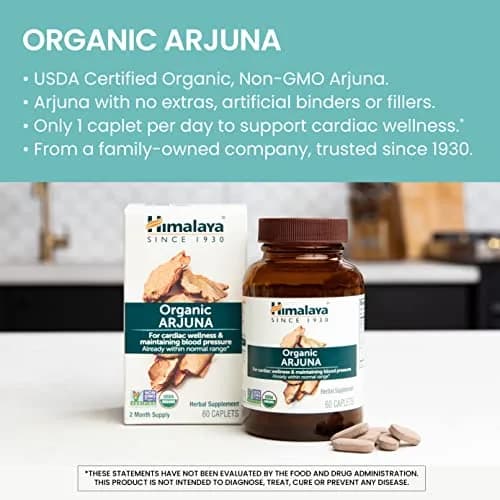 Himalaya Organic Arjuna Caplets 700 mg (120 Caplets Total) | USDA Certified Organic Heart Support thumbnail 3