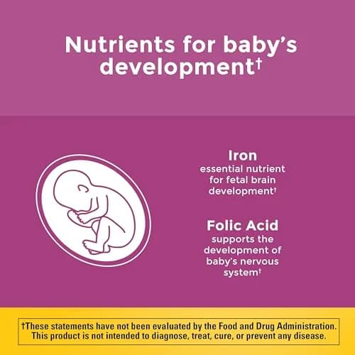 Nature Made Prenatal Multivitamin with Folic Acid, 250 Tablets | Supports Baby & Mom's Health thumbnail 2
