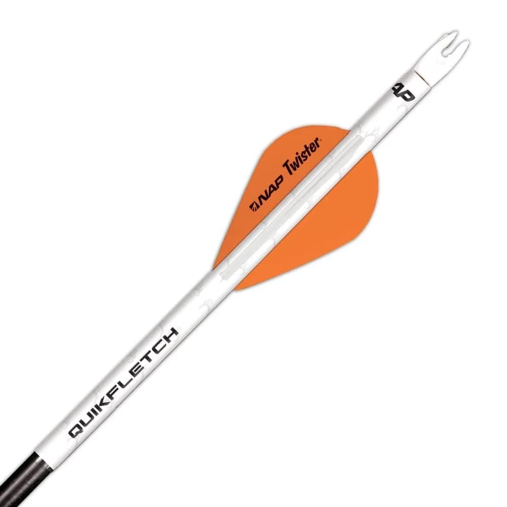 New Archery Products Quikfletch Twister 2" 3-Vane Fletching 6-Pack | Easy Arrow Building for Accuracy - main product image
