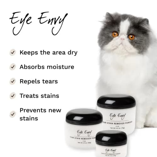 Eye Envy Tear Stain Remover Powder for Dogs and Cats 0.5 oz (14.17 g) | Natural, Safe Formula for Stain-Free Eyes thumbnail 2