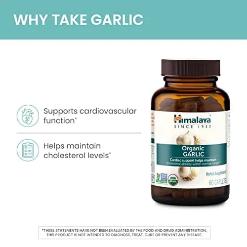 Himalaya USDA Organic Garlic Supplements 1400 mg | Supports Heart & Immunity thumbnail 5