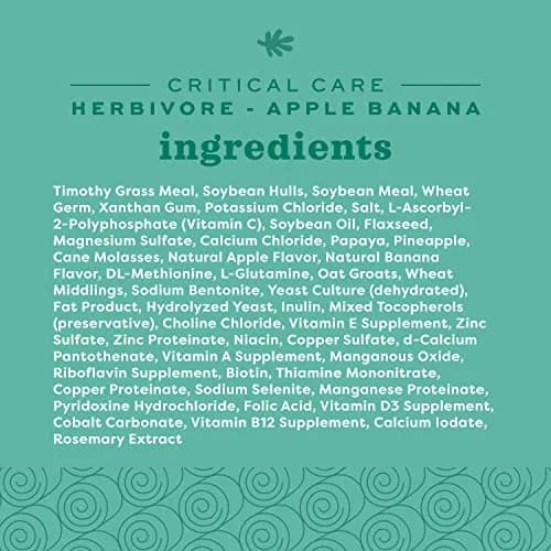 Oxbow Critical Care Herbivore Apple Banana 141 g (4.97 oz) | Veterinary Formula for Small Herbivores thumbnail 6
