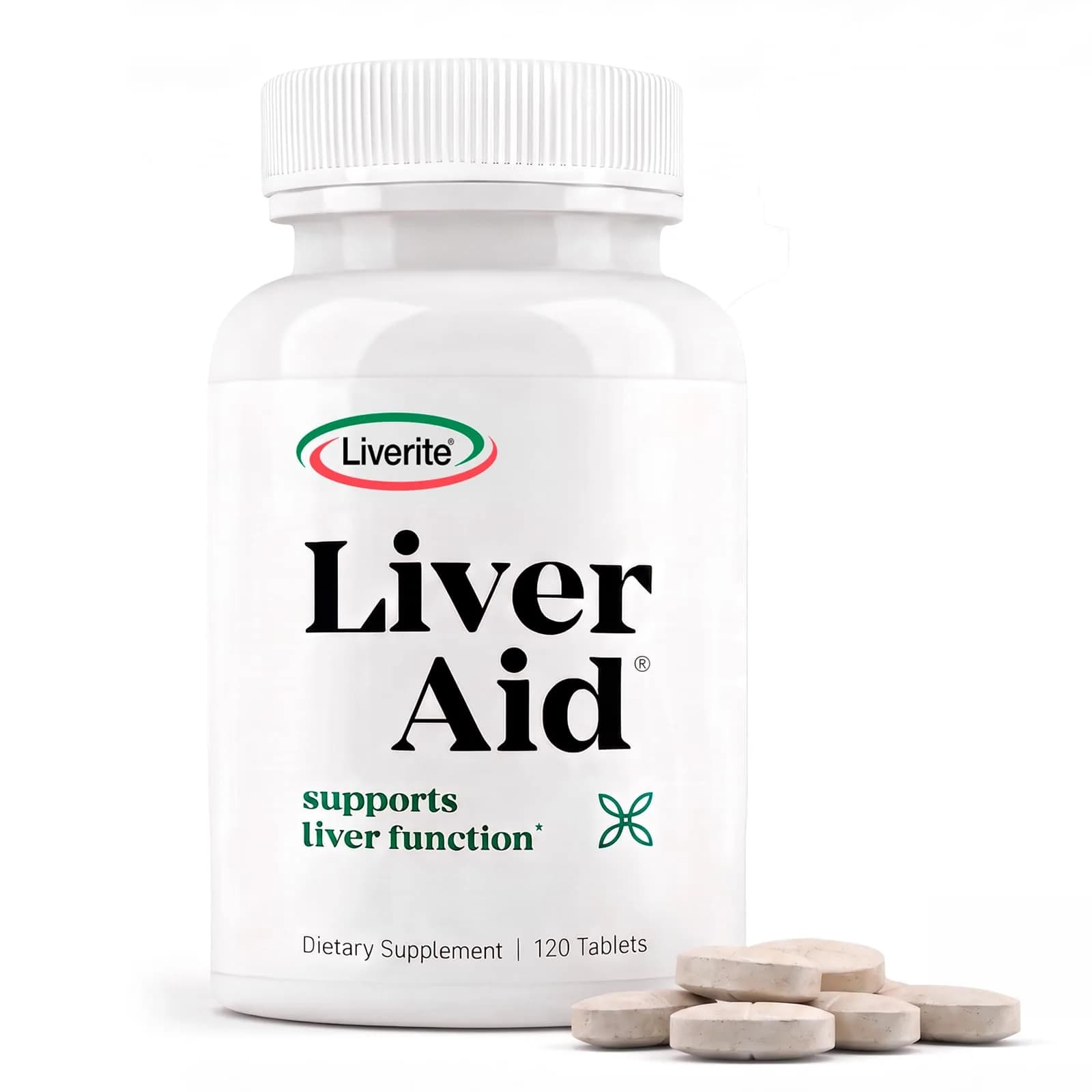 LIVERITE Liver Aid 120 Tablets | Daily Liver Support & Detox - main product image
