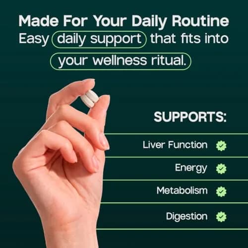 LIVERITE Liver Aid 120 Tablets | Daily Liver Support & Detox thumbnail 3