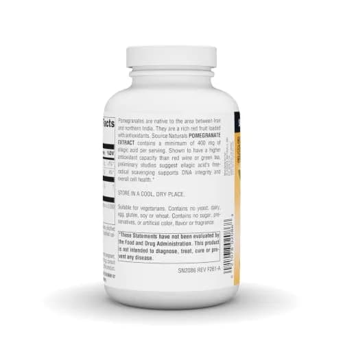 Source Naturals Pomegranate Extract Vegetarian 500mg | Rich Antioxidant Support in 240 Tablets thumbnail 4