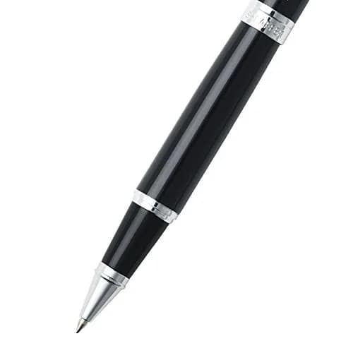 Sheaffer 300 Glossy Black Rollerball Pen with Chrome-Plated Trim | Elegant Design & Refillable thumbnail 3