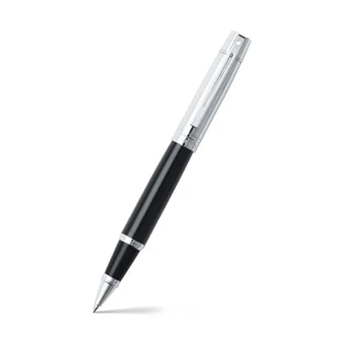 Sheaffer 300 Glossy Black Rollerball Pen with Bright Chrome Cap and Chrome-Plated Trim | Elegant, Refillable, 1 Count thumbnail 1