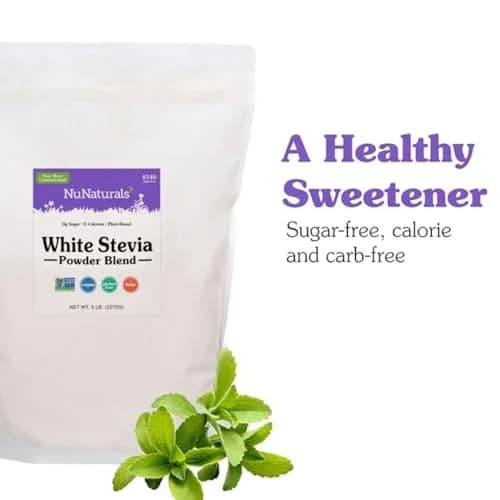 Nunaturals White Stevia Powder Blend 5 lb | Sugar-Free Natural Sweetener for Guilt-Free Indulgence thumbnail 7