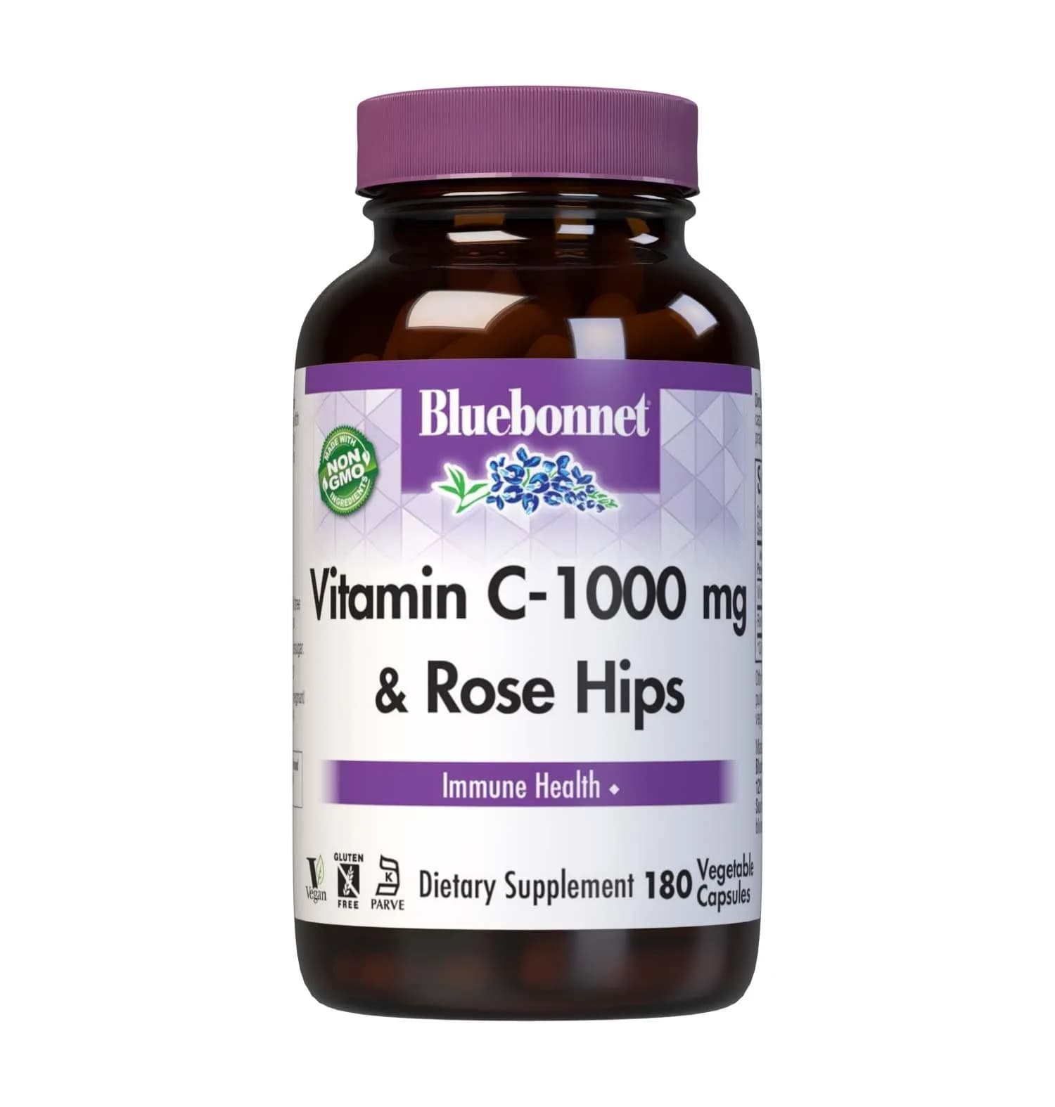 BlueBonnet Vitamin C 1000 mg | Vegan, Non-GMO, 180 Veg Capsules for Immune Support - main product image