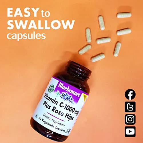 BlueBonnet Vitamin C 1000 mg | Vegan, Non-GMO, 180 Veg Capsules for Immune Support thumbnail 6