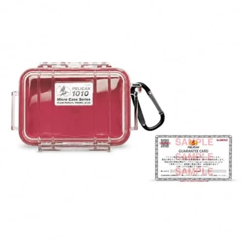 Pelican 1010 Micro Case (Red/Clear) | Water-Resistant IP67 Protection for Electronics thumbnail 1