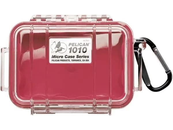 Pelican 1010 Micro Case (Red/Clear) | Water-Resistant IP67 Protection for Electronics thumbnail 5